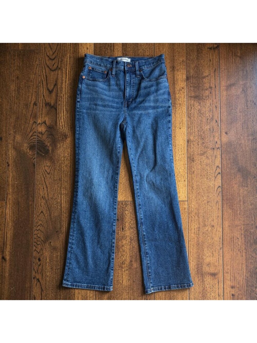 Madewell Cali Demi-Boot Jeans Women’s 26 Blue High Rise Stretch Cropped Flare